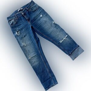 ZARA Premium Denim LOVE jeans cotton size 26 4 mid rise straight leg